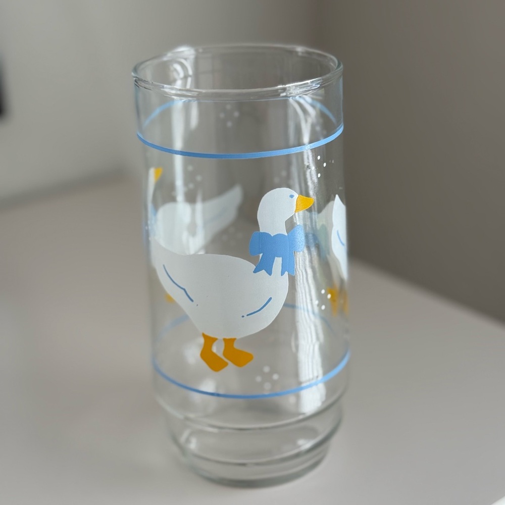 Vintage Libbey country goose drinking glass